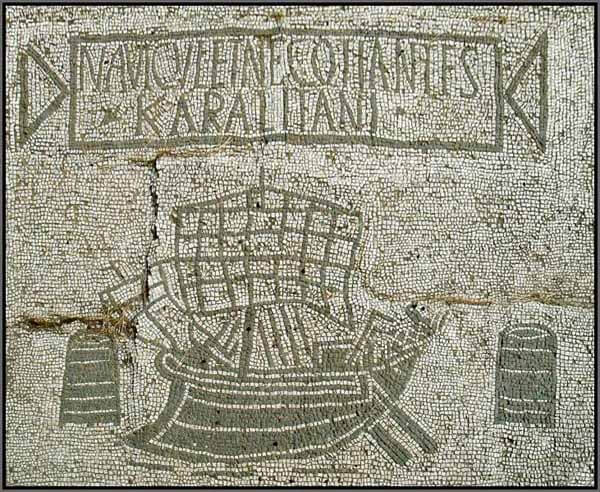 “Naviculari et negotiantes karalitani” (shippers and traders from Cagliari), Ostia, Piazzale delle Corporazioni, Rome, II century AD.